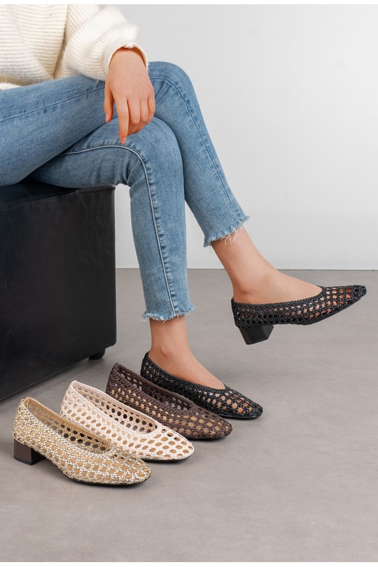 Ballerines Chaussures Noir C'M Paris 77-686 Efashion Paris