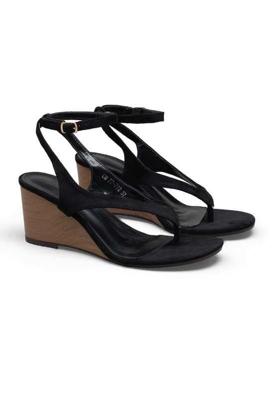 Compensées Chaussures Noir C'M Paris 77-722 Efashion Paris