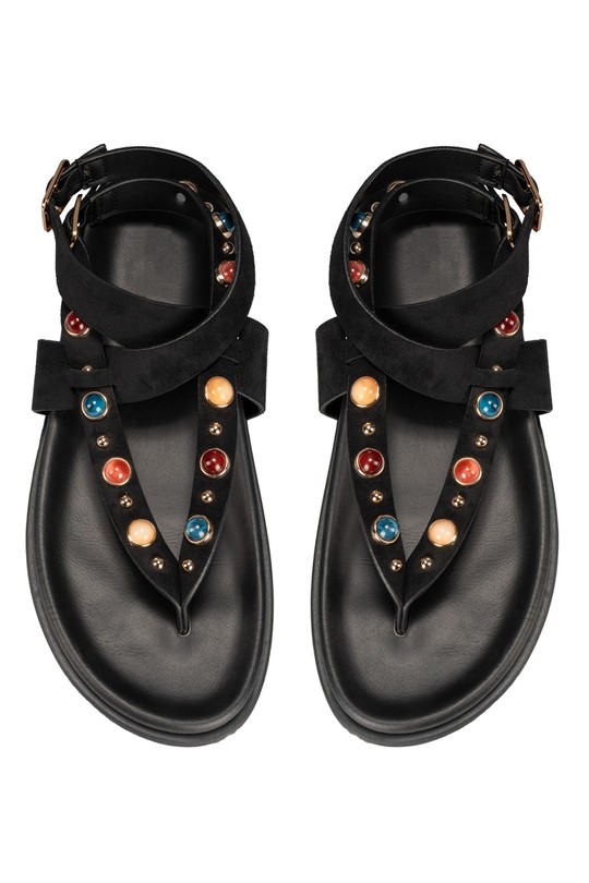 Sandales Chaussures Noir C'M Paris 5307 Efashion Paris