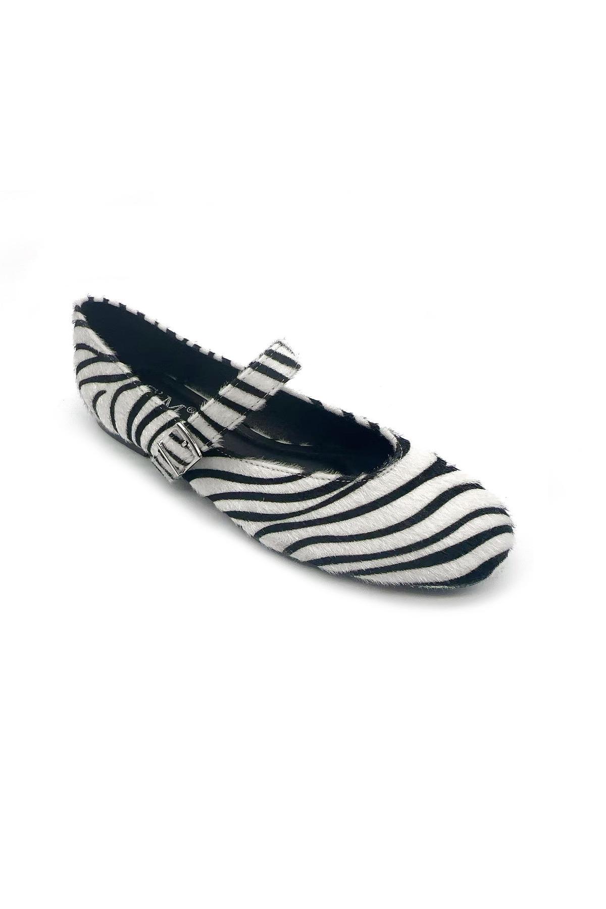 Ballet pumps Shoes Zebra white C'M Paris 8225 #c Efashion Paris