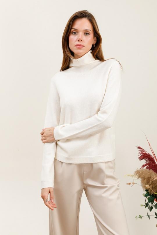 Jumpers Women Cream SOGGO 6903 Efashion Paris
