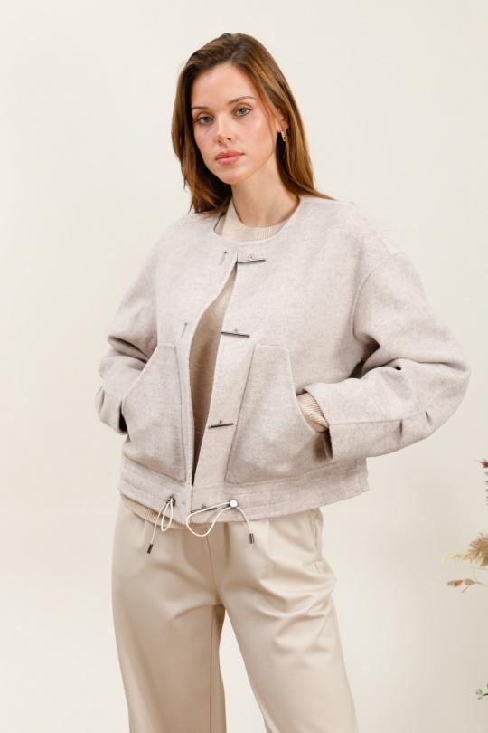Manteaux Femme Rose SOGGO 24048 Efashion Paris