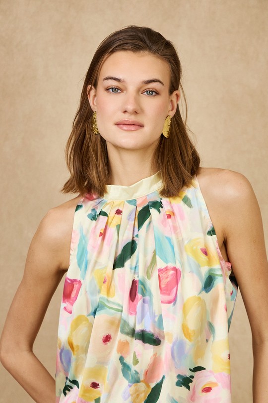 Tops Mujer Yellow SOGGO SK9011 Efashion Paris