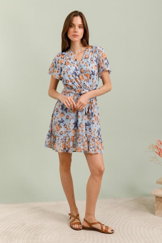 Midi dresses Women Blue FEELOOK FF07 Efashion Paris
