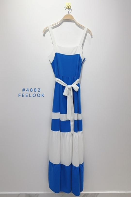 Vestidos largos Mujer Blue FEELOOK 4882 Efashion Paris