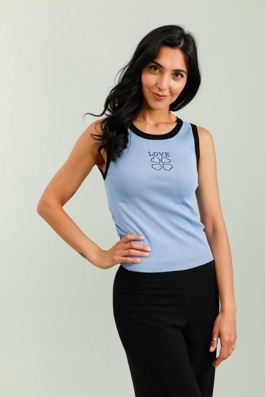 Vests Women Blue FEELOOK D04 Efashion Paris