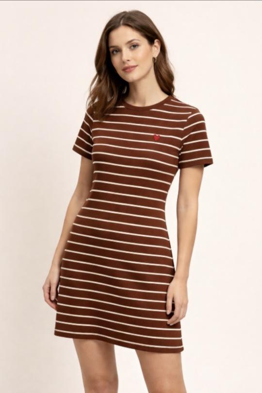 Robes courtes Femme Camel FEELOOK R005 Efashion Paris