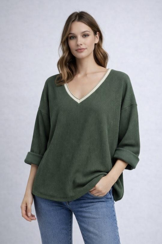 Tops Femme Bleu ciel FEELOOK 91176 Efashion Paris