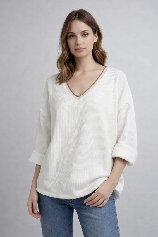 Tops Femme Bleu ciel FEELOOK 91176 Efashion Paris