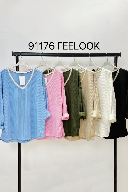 Tops Femme Bleu ciel FEELOOK 91176 Efashion Paris