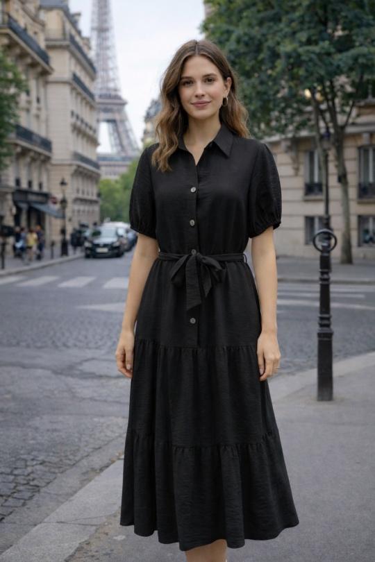 Robes longues Femme Rose FEELOOK 803 Efashion Paris