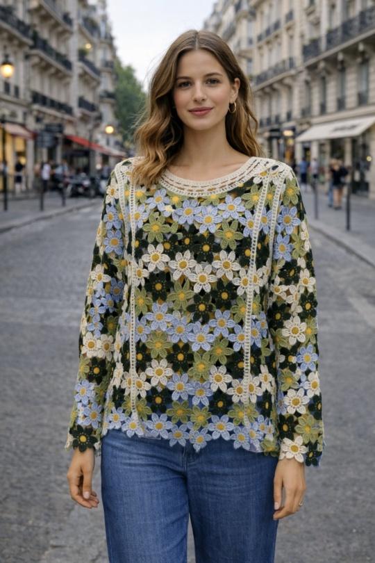 Tops Femme Bleu FEELOOK K03 Efashion Paris