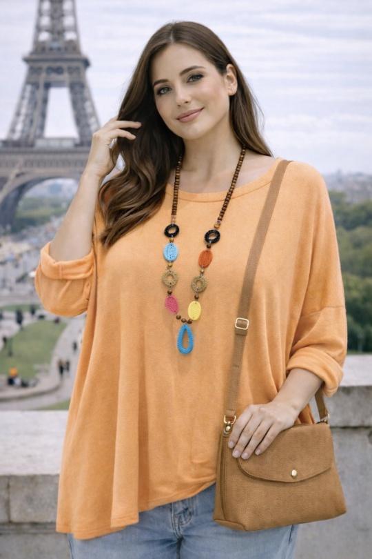 Tops Femme Jaune FEELOOK 19688-FEELOOK Efashion Paris