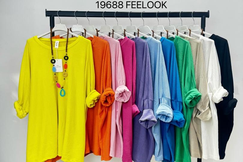 Tops Femme Jaune FEELOOK 19688-FEELOOK Efashion Paris