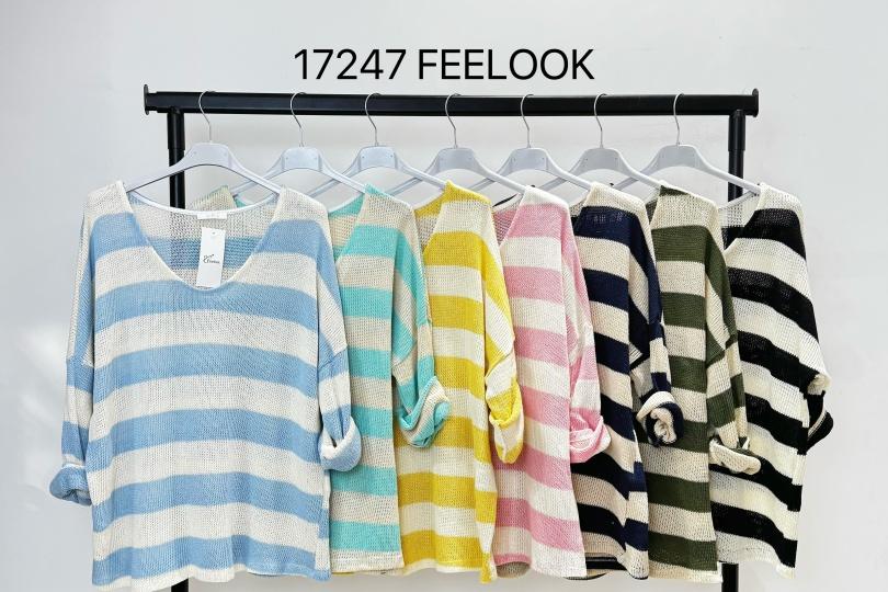 Tops Femme Bleu ciel FEELOOK 17247 Efashion Paris