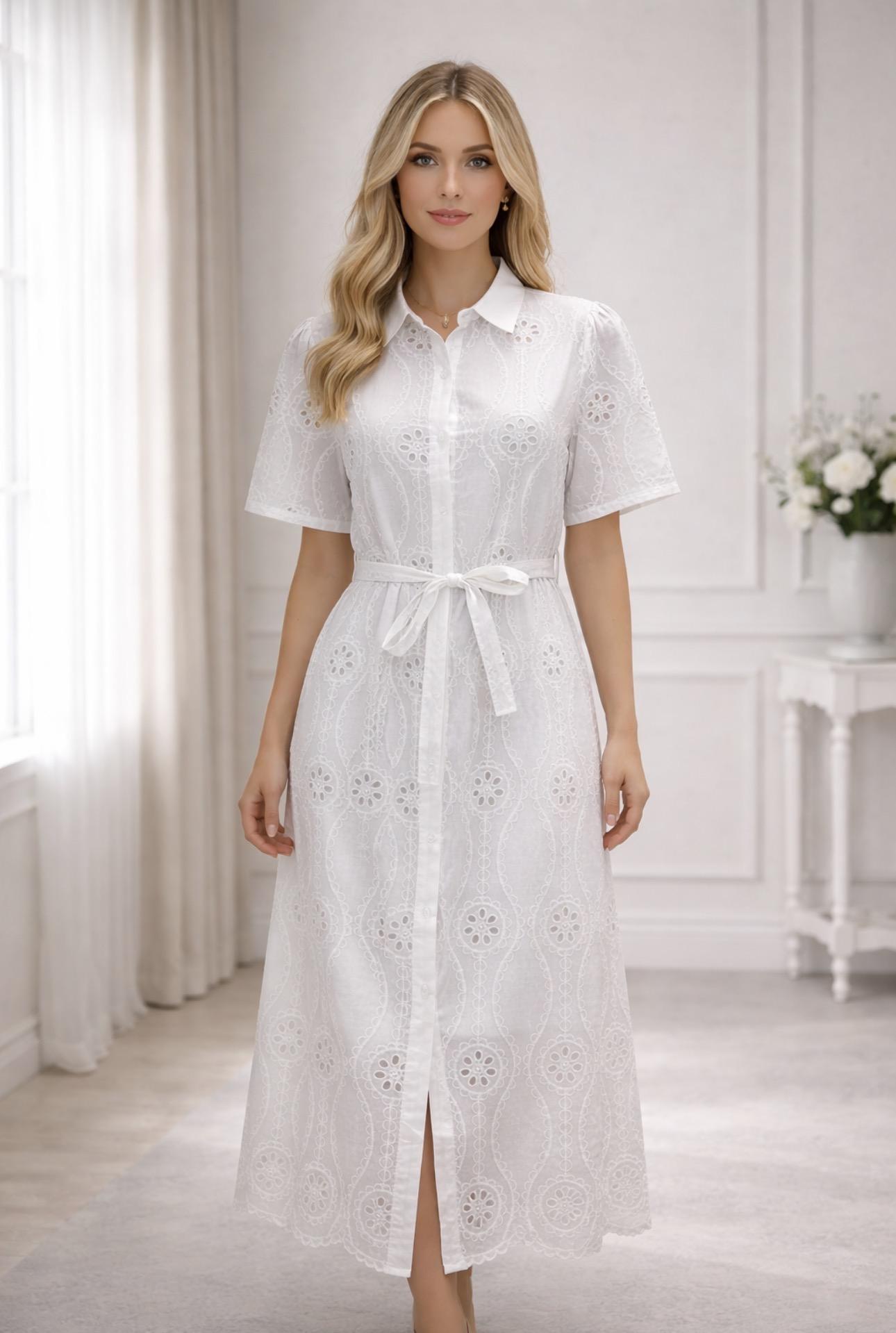 Robes longues Femme Blanc FEELOOK H1817 #c Efashion Paris