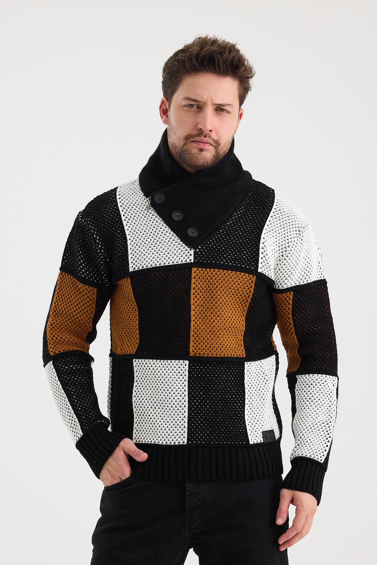 Jumpers Men Black CLUB JU 51214 #c Efashion Paris