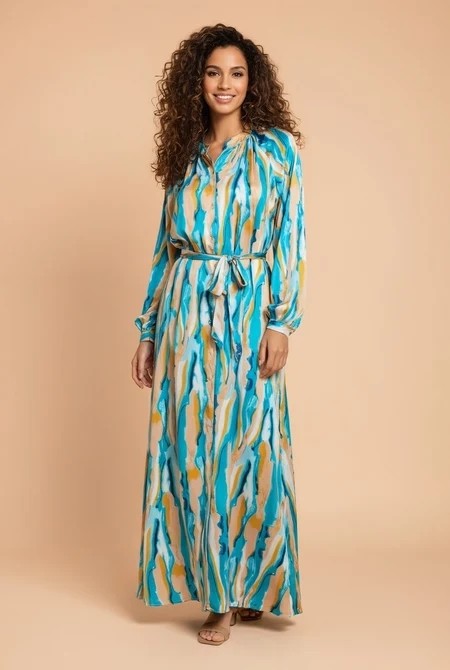 Robes longues Femme Vert LUCY LUU 9950R Efashion Paris