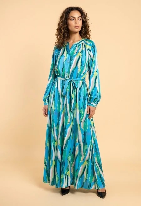 Robes longues Femme Vert LUCY LUU 9950R Efashion Paris