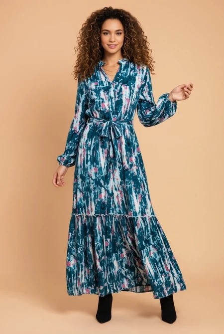 Robes longues Femme Vert LUCY LUU 9937R Efashion Paris