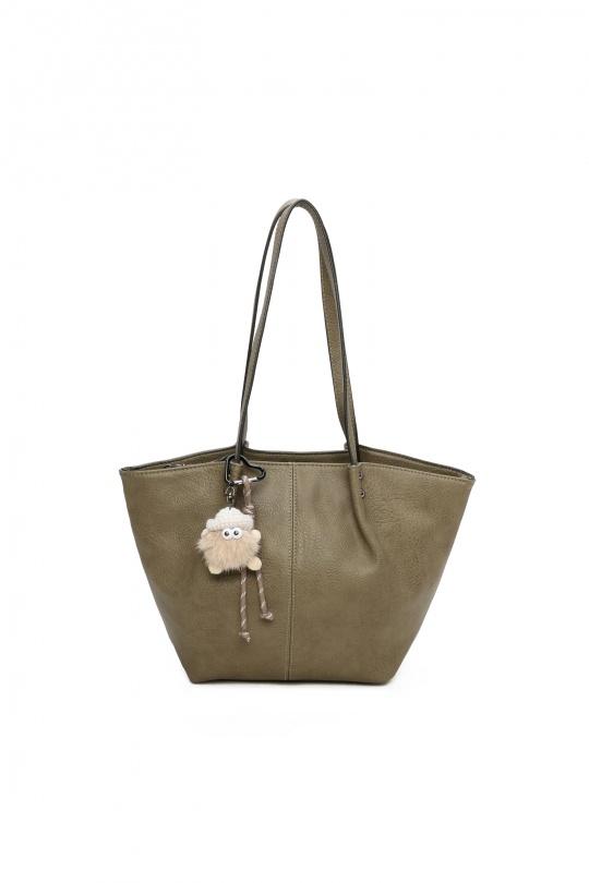 Cabas Maroquinerie Kaki Marolys 1685401 Efashion Paris