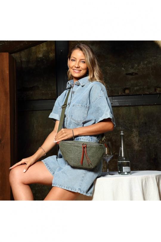 Sacs bananes Maroquinerie Kaki Marolys 1685552 Efashion Paris