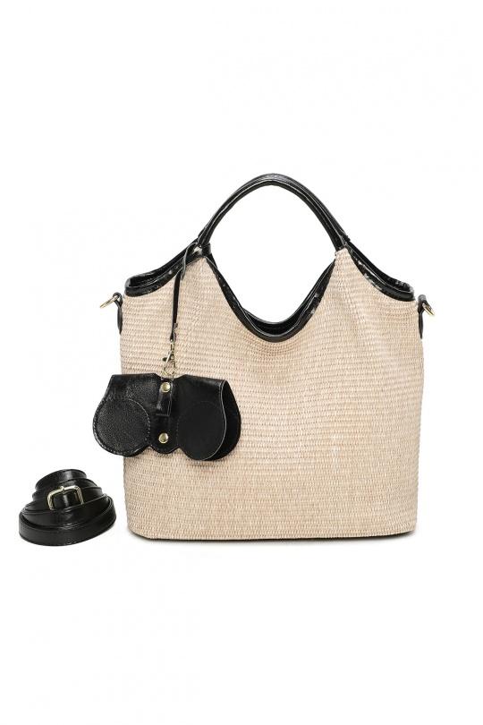 Cabas Maroquinerie Taupe Marolys 1685611 Efashion Paris