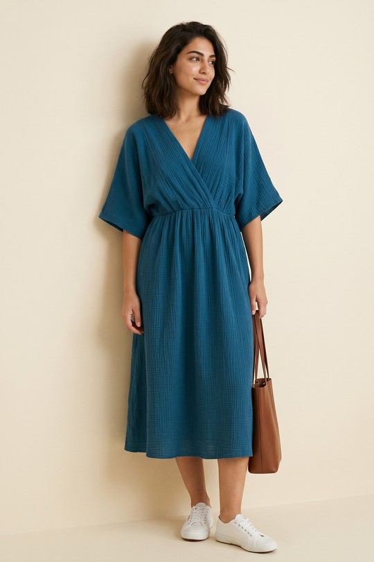 Robes longues Femme Pétrole mylee 5142_RLEnvelopee Efashion Paris