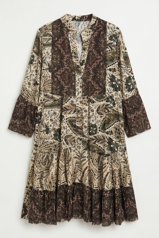 Robes mi-longues Femme Vert mylee 3323_RVBandana Efashion Paris