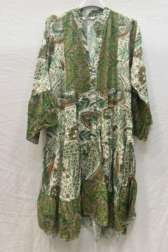 Robes mi-longues Femme Vert mylee 3323_RVBandana Efashion Paris
