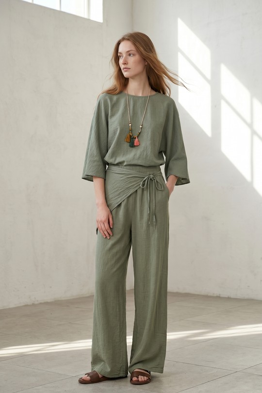 Blouses Femme Kaki clair mylee 10657_HCollier Efashion Paris