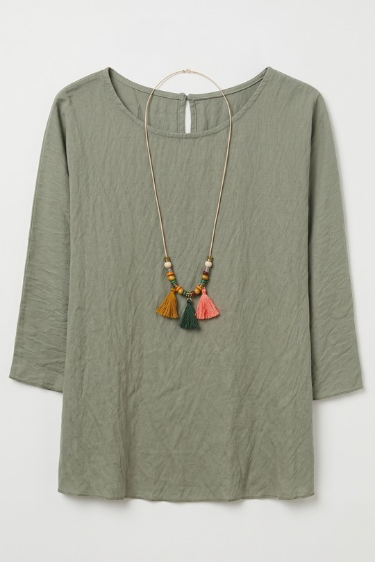 Blouses Femme Kaki clair mylee 10657_HCollier Efashion Paris