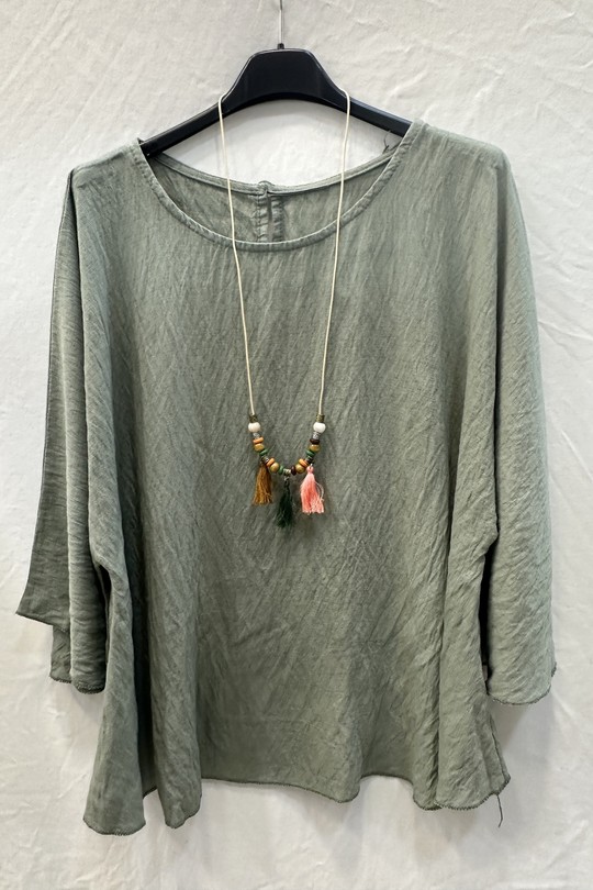Blouses Femme Kaki clair mylee 10657_HCollier Efashion Paris