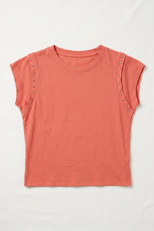 T-shirts Femme Beige mylee 20653_TsClous Efashion Paris