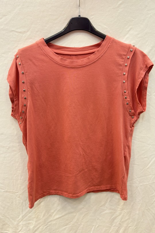 T-shirts Femme Beige mylee 20653_TsClous Efashion Paris