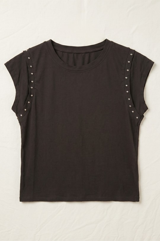 T-shirts Femme Beige mylee 20653_TsClous Efashion Paris