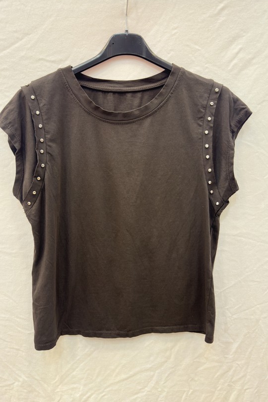 T-shirts Femme Beige mylee 20653_TsClous Efashion Paris