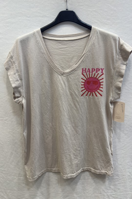 T-shirts Femme Beige mylee 105502_TsHappy Efashion Paris