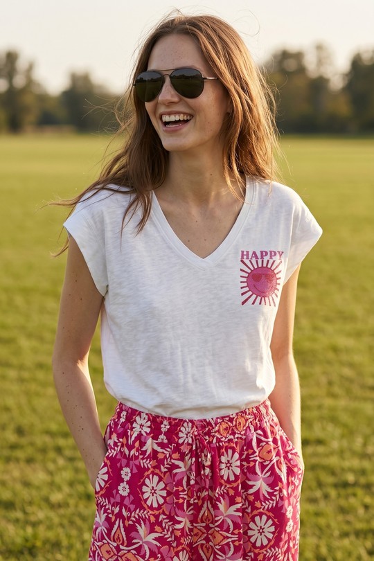 T-shirts Femme Beige mylee 105502_TsHappy Efashion Paris