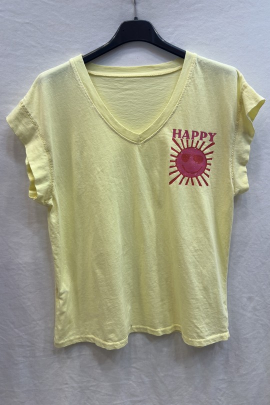 T-shirts Femme Beige mylee 105502_TsHappy Efashion Paris