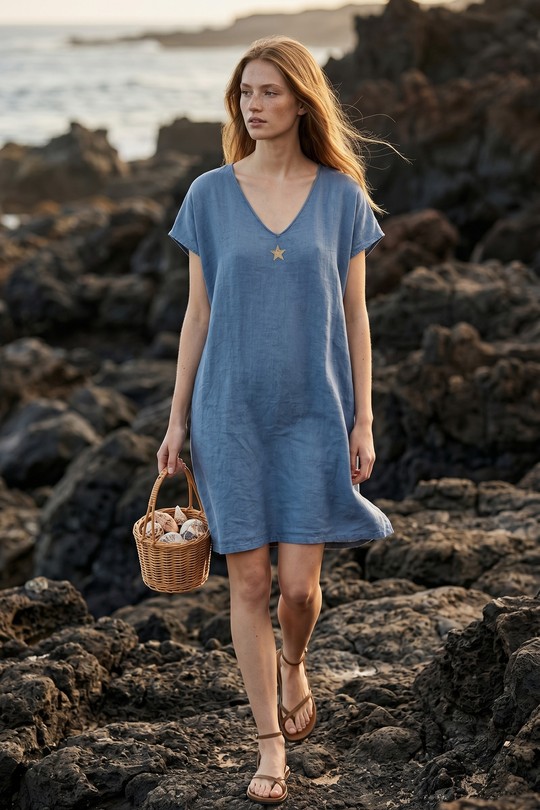 Robes longues Femme Beige mylee 10788_REtoileLin Efashion Paris
