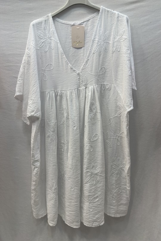 Robes longues Femme Beige Clair mylee 3506_RFeuillesBrode Efashion Paris