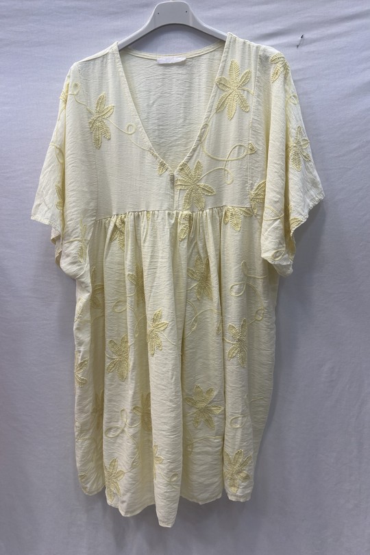Robes longues Femme Beige Clair mylee 3506_RFeuillesBrode Efashion Paris