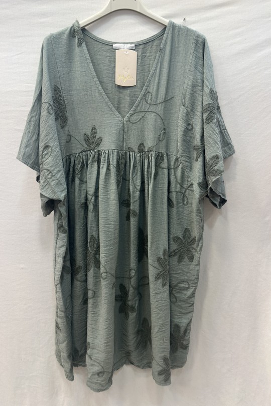 Robes longues Femme Beige Clair mylee 3506_RFeuillesBrode Efashion Paris