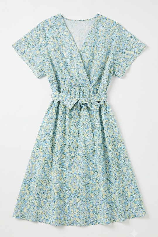 Robes mi-longues Femme Bleu ciel mylee C9980_RCotLiberty Efashion Paris