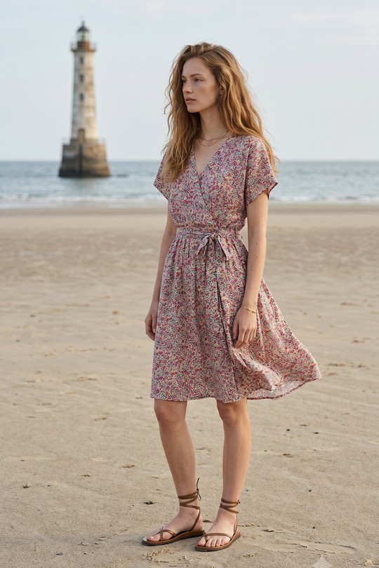 Robes mi-longues Femme Bleu ciel mylee C9980_RCotLiberty Efashion Paris