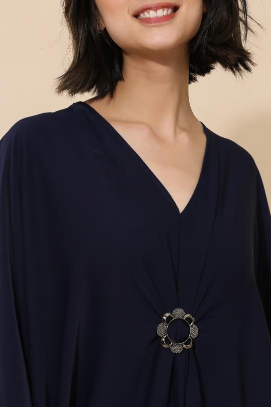 Abaya Femme Bleu marine SOLEIL STAR 3593 Efashion Paris