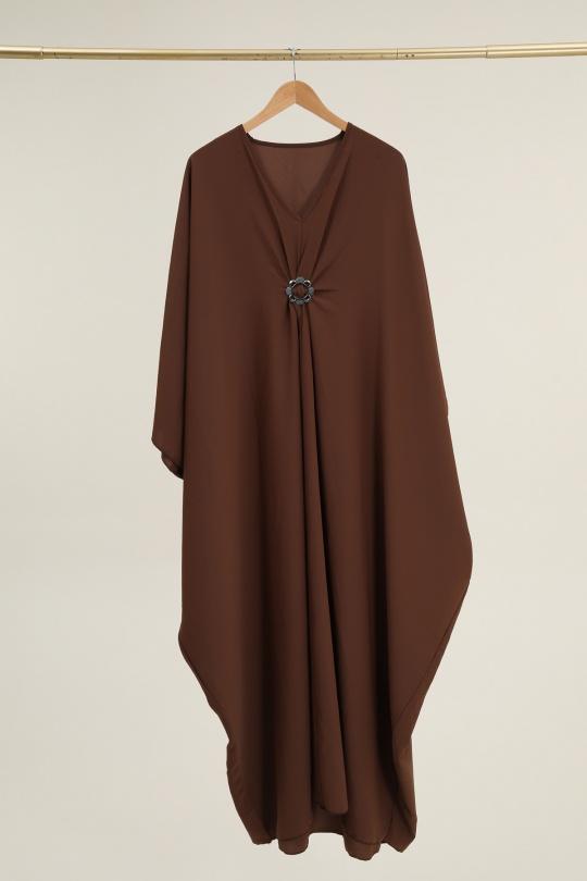 Abaya Femme Bleu marine SOLEIL STAR 3593 Efashion Paris