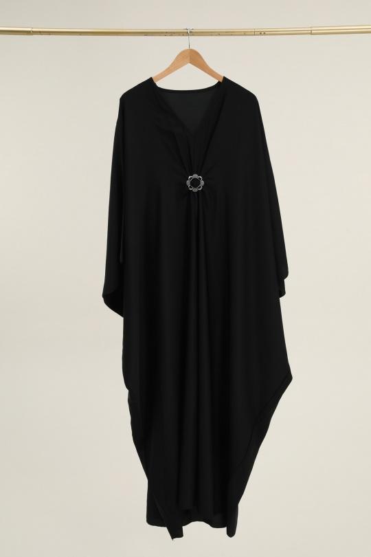 Abaya Femme Bleu marine SOLEIL STAR 3593 Efashion Paris