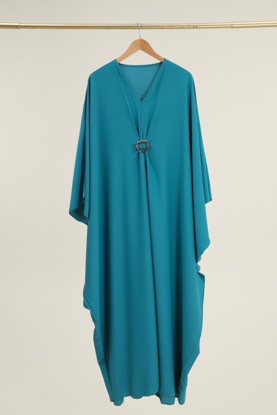 Abaya Femme Bleu marine SOLEIL STAR 3593 Efashion Paris